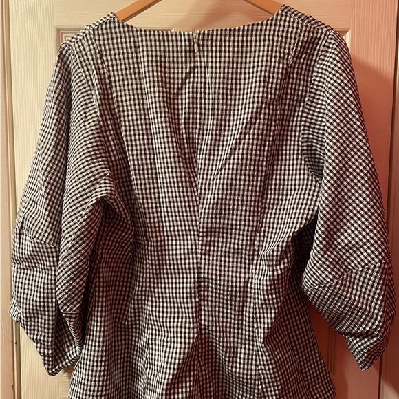 NWOT *Sold Out* Tuckernuck Pomander Place Black Gingham Malarie Top, XL - Picture 10 of 11